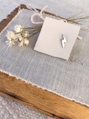 Pendiente Rayo Midi Plata