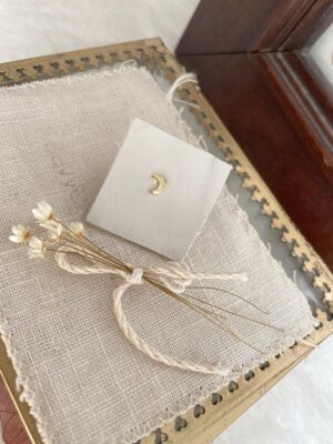 Pendiente Luna Dorado