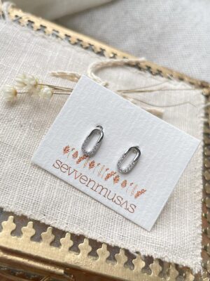 Pendiente Mini Oval Plata