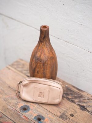 Monedero Cremallera Crema