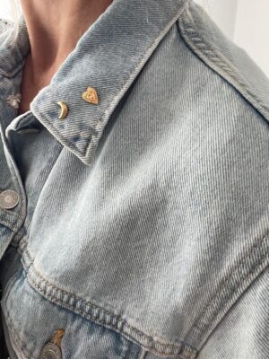 Broche Moon & Heart