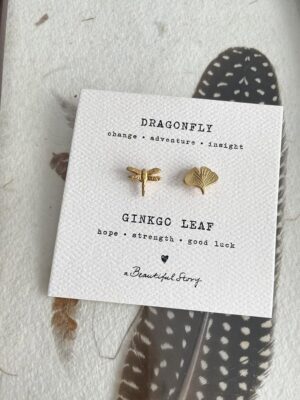 Broche Ginkgo & Drangonfly